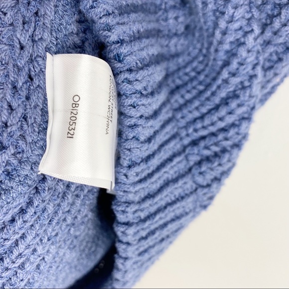 NWOT Free People Blue Clyde V-neck Oversized Sleeveless Sweater Vest Sz Small - Picture 7 of 10